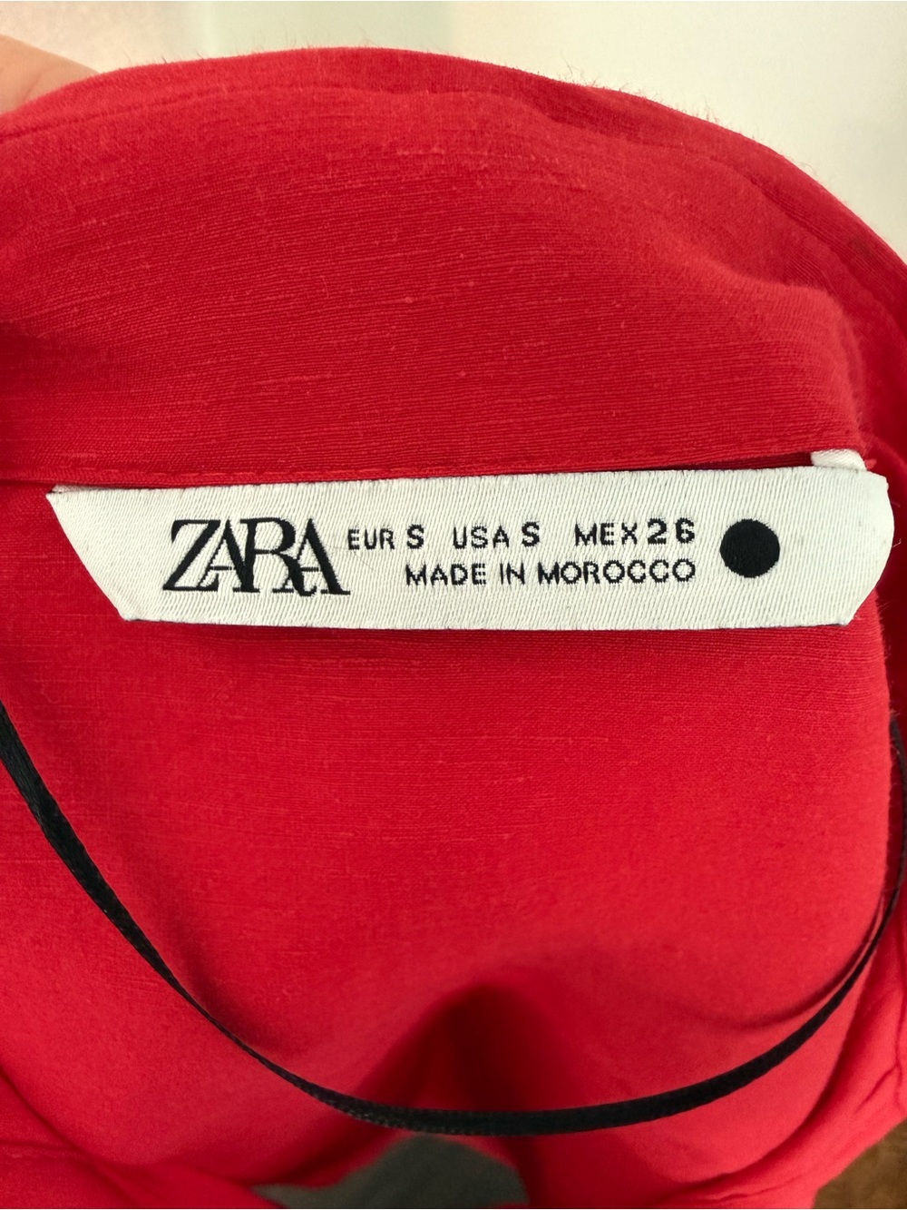 Zara Red Ruched Mini Shirt Dress - Picture 5 of 5